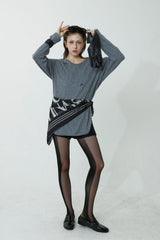 ULTRA WARM LONG T-SHIRT_MELANGE GRAY