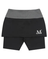 ガウスセットアップメタルロゴチェックスカートハーフパンツ