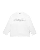 DirtyCoins スクリプトワッフル長袖Tシャツ ホワイト
