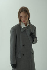 OVERSIZED WOOL COAT_MELANGE GRAY