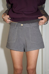 Studed Pocket Shorts (Charcoal/2size)