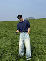 Step tin yellow denim