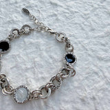 Cool Silver Circle Link Bracelet
