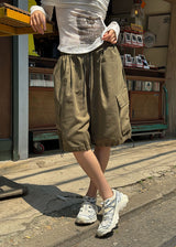 BALLOON CARGO HALF PANTS