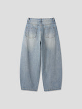 Amore curved stripe denim