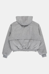 Cloud flap wool hooded jumper