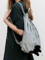 NYLON CHAIN BACKPACK GRAY