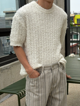 [Unisex] サマーブークレハーフニット(4color)