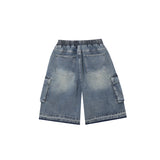 Shadow Denim Cargo Bermuda Shorts (2 Colors)