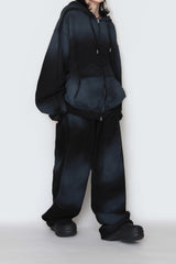 spray-washed string pants