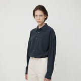 ウォッシュドコットンシャツ DEEP NAVY