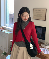 ドットウェーブタートルネックTシャツ