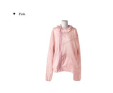 Karin Diagonal Zipper Windbreaker String Hood Jacket