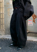  TUCK COTTON WIDE PANTS