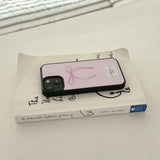 ribbon glossy glass bumper case (pink)