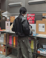 With Biker Leather Jacket