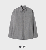 Anderner Hidden Button Stripe Cotton Shirt