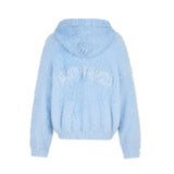 13DE MARZO Faux Mink Fur Zip Jacket