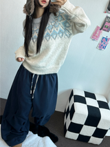 パンチングルーズヒップストリートロングパンツ 💙🤎2COLOR