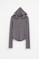 (W) Roa Stud Hooded Top (3color)