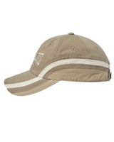 25FW THREE TONE ASYMMETRY COTTON BALL CAP BROWN