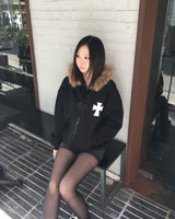 クロスファーフードジャンパー