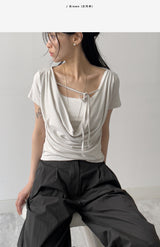 Twill Balloon Fit Wide Pants