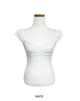 Bell shirring puff sleeveless