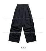 Front pocket balloon nylon pants