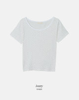 BY Dot Slim Crop Short Sleeve T-shirt (3color)