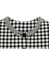 [PRE-FALL] [ATELIER] Andy Houndstooth Puff Short-Sleeve Jacket Black