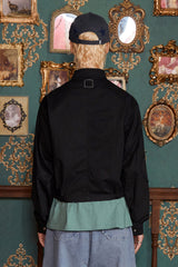 POCKET ARGYLE SHORT JACKET / BLACK