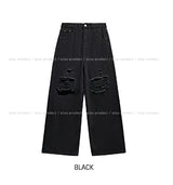 [Planned Product] Arty Damage Washing Wide Denim Pants