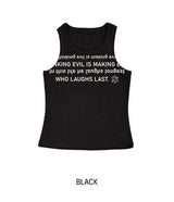 Hua Half Lettering Semi Overfit Sleeveless 