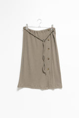 mild ribbed button midi skirt(3colors)