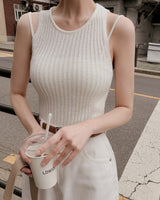 Veggie V-neck Knit Sleeveless