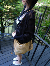 rattan square bag