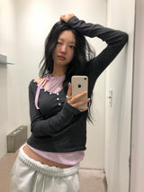 モル ボタン Tシャツ