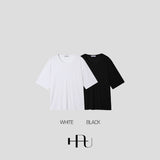 [HFORUS MADE]Forus Uネックハーフスリーブス イン ブラック