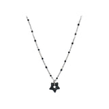 グリーミングタイニースターネックレス [black]