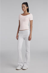 Sheer Romance Folded Pants, Gray