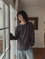 Solin cut ribbed long sleeve tee