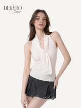 Lady Twist Back Lace Sleeveless Knitwear