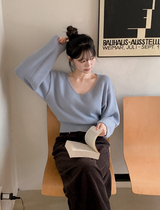 2WAY Off Shoulder Deep V-neck Knit (8color)