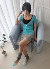 DEEP V-NECK TEE
