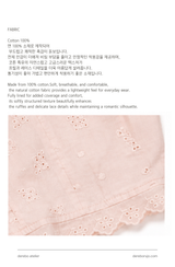 Peach Chiffon Frill Blouse
