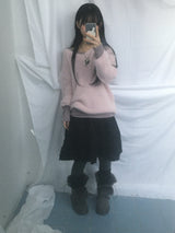 Angora Touch V Neck Knitwear