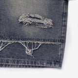 (Unisex) Mare Half Damage Denim Pants