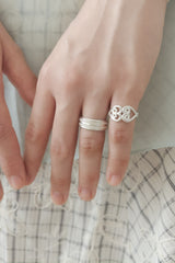 Flute Knurled Double Ring