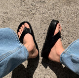 sunday summer leather flip-flop
